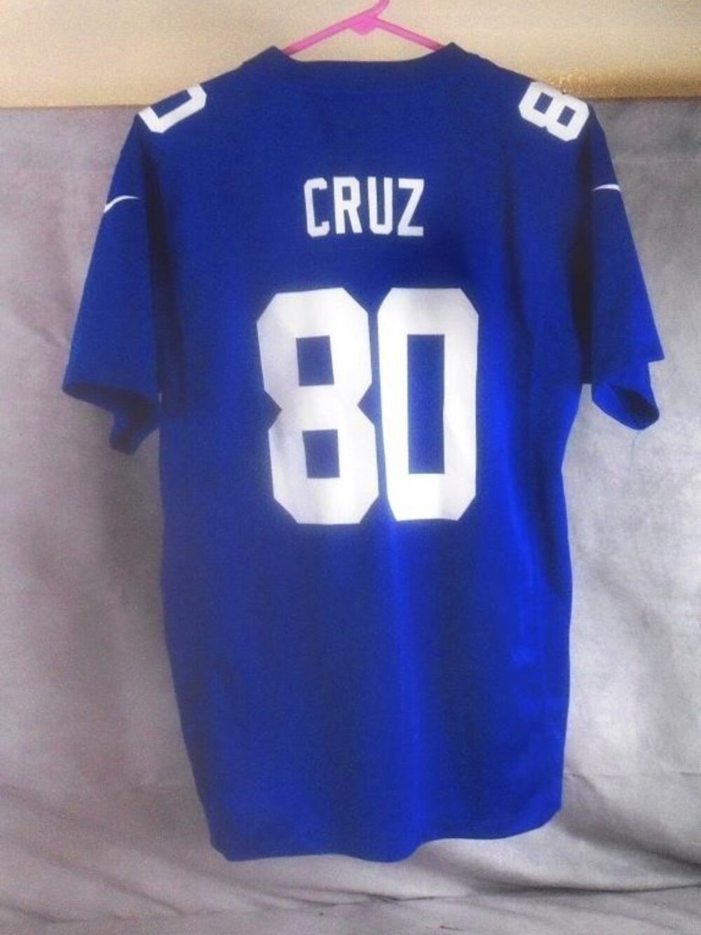 Victor Cruz  New York Giants #80 Nike On Field Blue Jersey - Youth XL